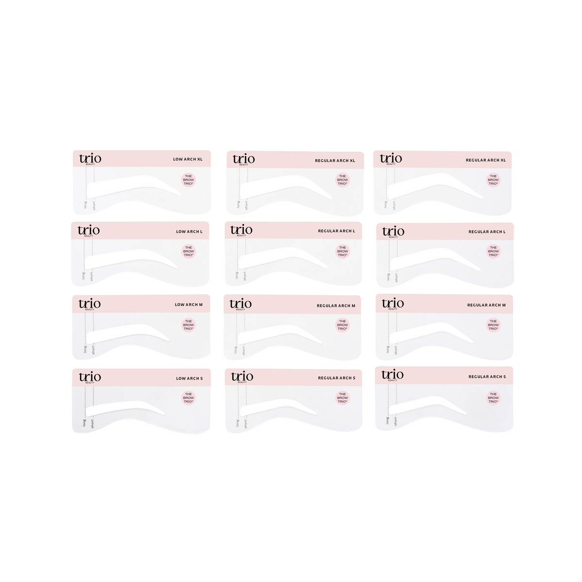 BROW TRIO REPLACEMENT EYEBROW STENCILS (4 PACK)